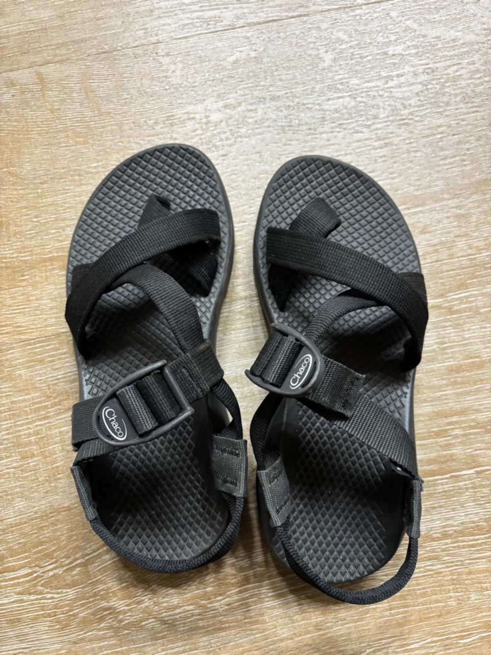 Chaco Black Outdoor Adjustable Strap Sandals